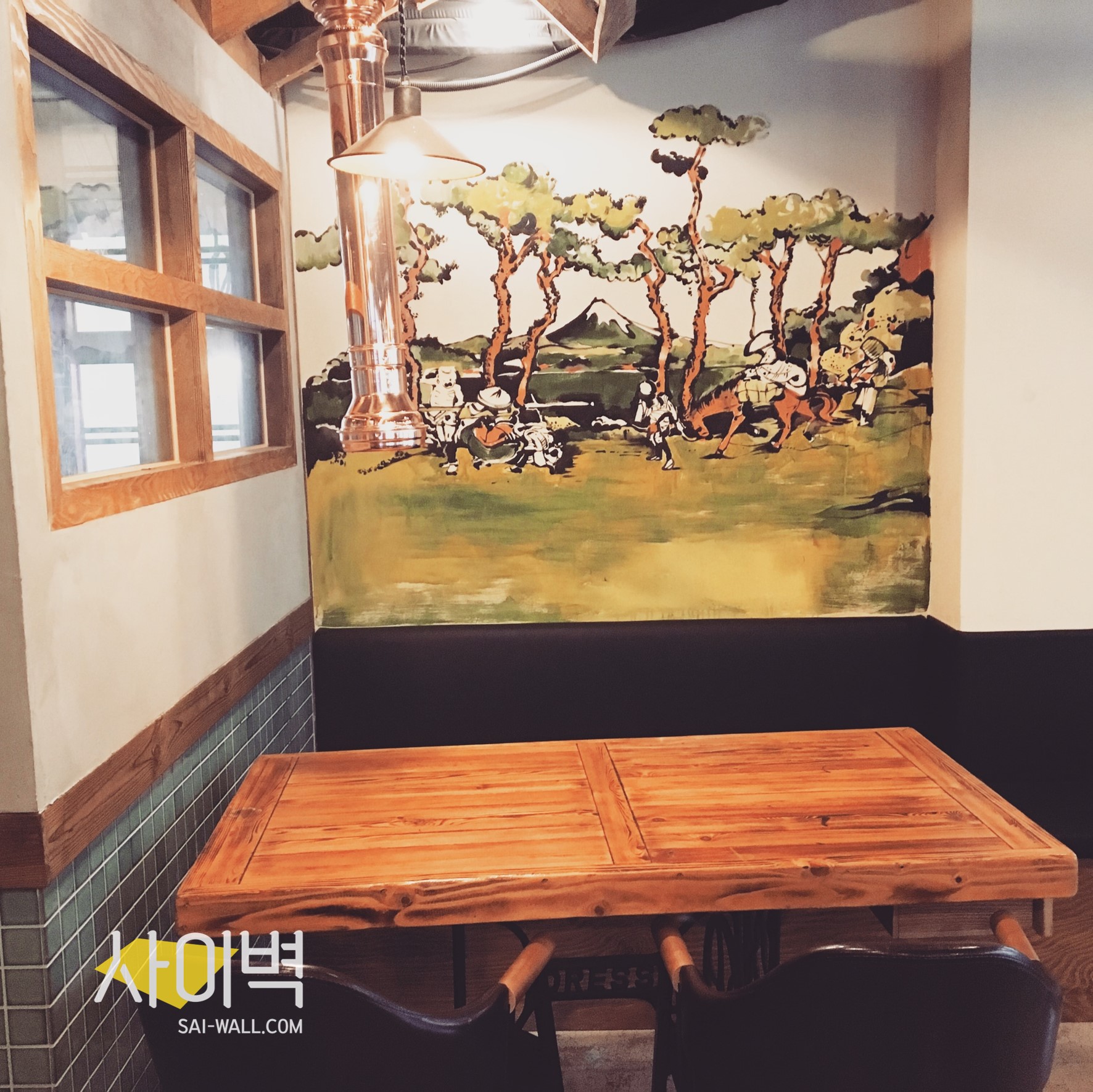 이자카야 인테리어 벽화 시공 사진 6